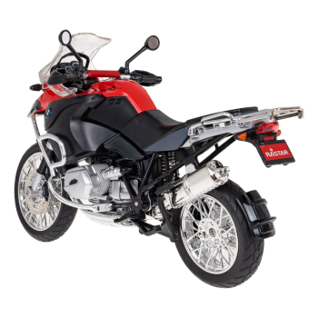 Motocykl BMW R 1200 GS czerwony RASTAR model 1:9 Metalowa karoseria